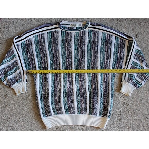 Vintage St Croix for I Magnin - Coogi Style textured pullover, Small Oversized - Picture 8 of 8